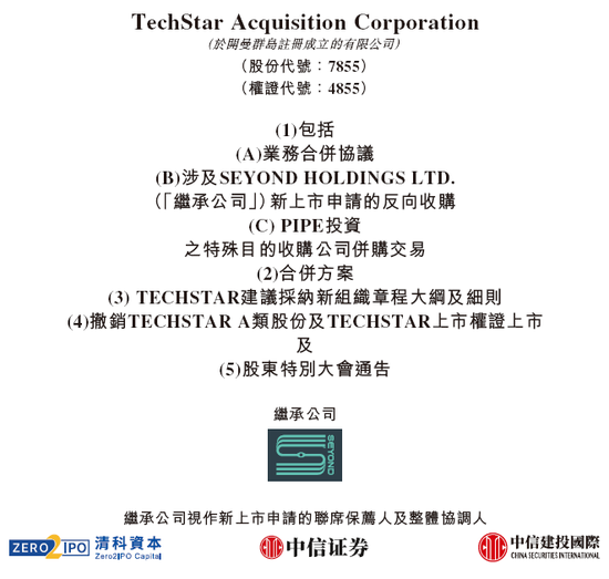 Seyond 图达通，拟借壳SPAC香港上市，视同IPO，递交上市申请