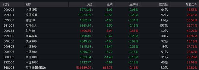 A股港股低开 ,科创50逆势飘红,贵金属、创新药领跌,芯片领涨